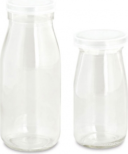 Bottiglia in vetro con coperchio