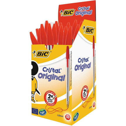 PENNE BIC CRISTAL (50 PEZZI)