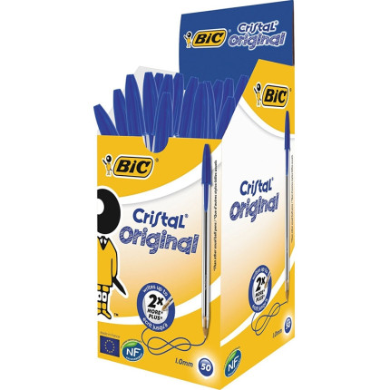 PENNE BIC CRISTAL (50 PEZZI)