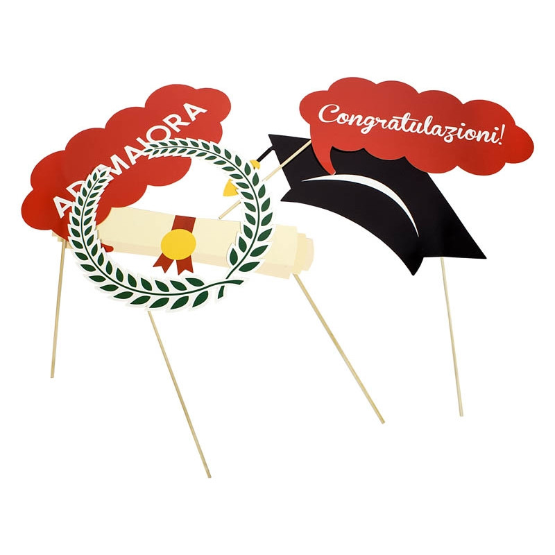 KIT ACCESSORI LAUREA (8 PEZZI) KIT ACCESSORI LAUREA (8 PEZZI)