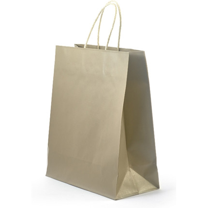 SACCHETTI IN CARTA PLATINO CON MANICO IN COTONE