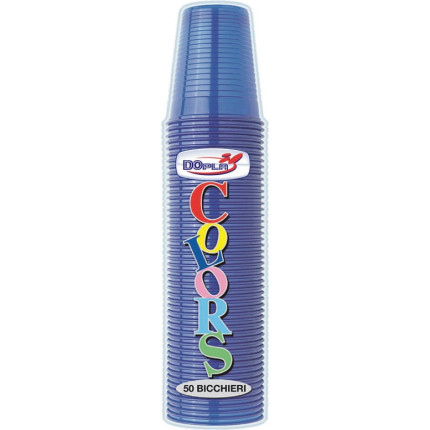 BICCHIERI PLASTICA COLORATI (50 PEZZI BICCHIERI PLASTICA COLORATI (50 PEZZI