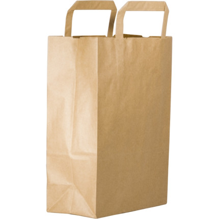 SACCHETTI IN CARTA CON MANIGLIA PIATTA sealing avana