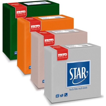 Tovaglioli Colorati Star per Forniture Professionali (40 pezzi) - VENDITA ONLINE ALL'INGROSSO B2B - gruppo pack