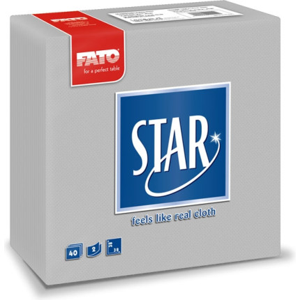 Tovaglioli Colorati Star per Forniture Professionali (40 pezzi) - VENDITA ONLINE ALL'INGROSSO B2B - pack grigio