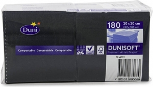 TOVAGLIOLI DUNISOFT (180 PEZZI) NERO TOVAGLIOLI DUNISOFT (180 PEZZI) NERO