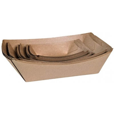 BARCHETTE IN CARTONE KRAFT (250 PEZZI) ANTI UNTO e grasso per sporto delivery e take away alimenti fritti ingrosso b2b online