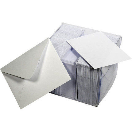 CARTONCINI CON BUSTE OPALINE (100 PEZZI)