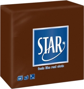 Tovaglioli Colorati Star per Forniture Professionali (40 pezzi) - VENDITA ONLINE ALL'INGROSSO B2B - pack marrone