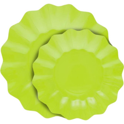 PIATTI CARTA ONDULATI (8 PEZZI)