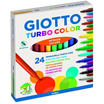 Pennarelli turbo color Giotto in confezione da 24 pezzi