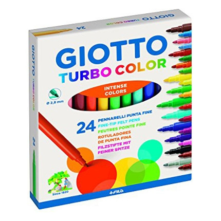 Pennarelli turbo color Giotto in confezione da 24 pezzi