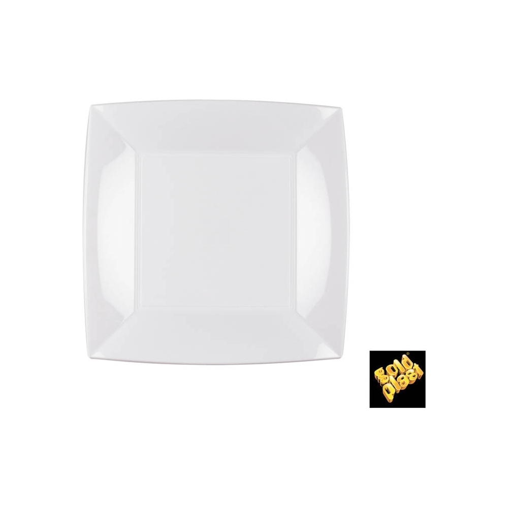 Piatti in Plastica Piani Nice (25 pezzi) - Vendita online all'ingrosso b2b - bianco