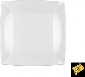 Piatti in Plastica Piani Nice (25 pezzi) - Vendita online all'ingrosso b2b - bianco