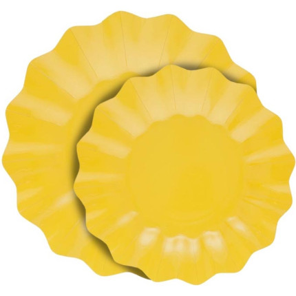 PIATTI CARTA ONDULATI (8 PEZZI)