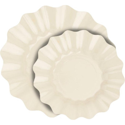 PIATTI CARTA ONDULATI (8 PEZZI)