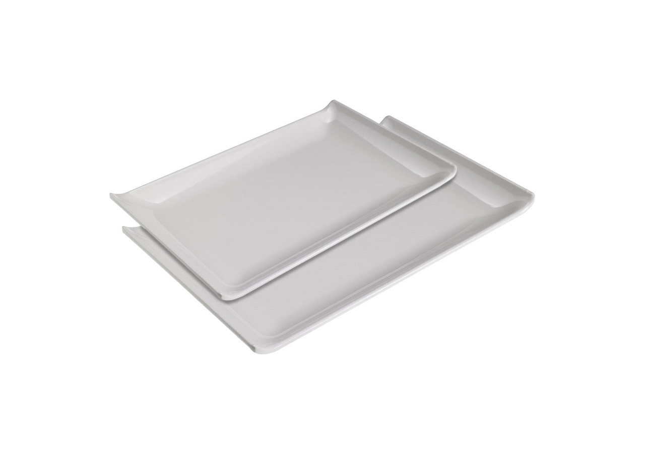 Classica 33 x 33 x 9 cm Colore: Bianco Rettangolare LACOR 63573-Piatto in melamina 