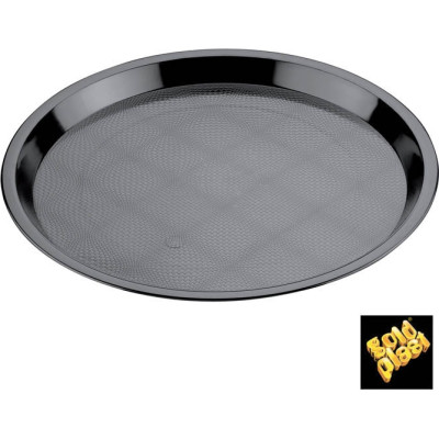 Vassoio in plastica tondo bianco nero e argento. 4€ - singolo pezzo 2