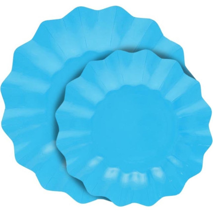 PIATTI CARTA ONDULATI (8 PEZZI)