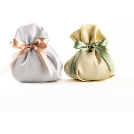 SACCHETTO PORTACONFETTI RASO CON SOFFIETTO (4 PEZZI