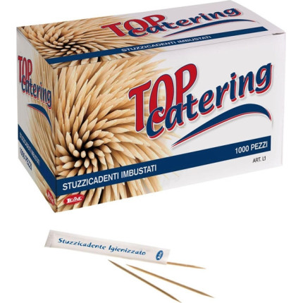 STUZZICADENTI CON DOPPIA PUNTA IMBUSTATI (1000 PEZZI) - Vendita online all'ingrosso b2b Incartare