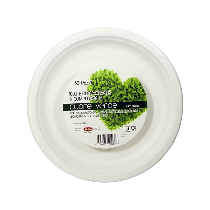 PIATTI BIO ROTONDI (50 PEZZI)