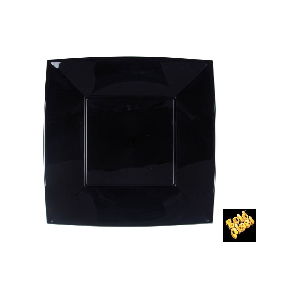 Piatti in Plastica Piani Nice (25 pezzi) - Vendita online all'ingrosso b2b - nero