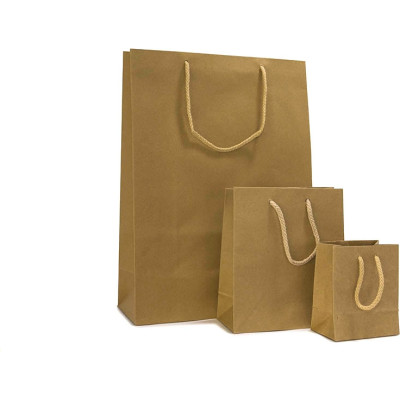 SACCHETTI IN CARTA KRAFT CON MANICO COTONE