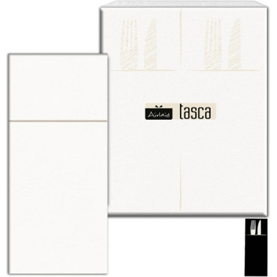 Tovaglioli Bianchi Porta Posate in Carta Secco (50 pezzi) Vendita online all'ingrosso b2b