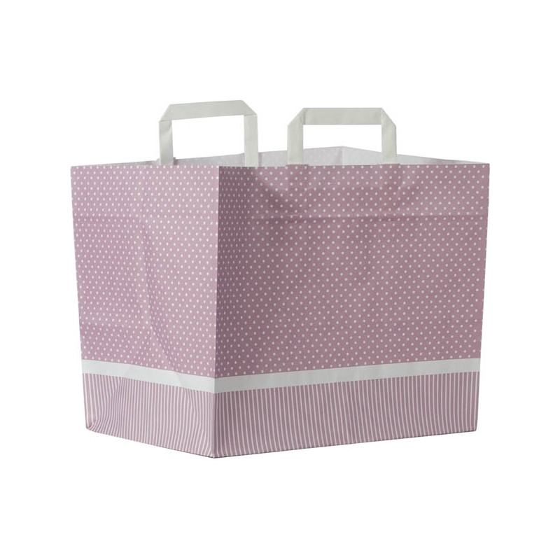 SACCHETTI CON POIS E FONDO LARGO ROSA