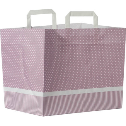 SACCHETTI CON POIS E FONDO LARGO ROSA