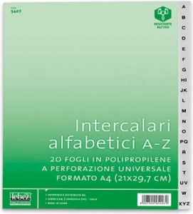 INTERCALARI A - Z (20 FOGLI)