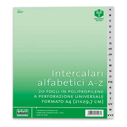 INTERCALARI A - Z (20 FOGLI)