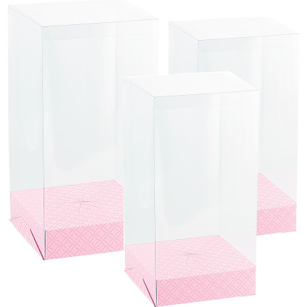 Scatole per uova con fondo rosa