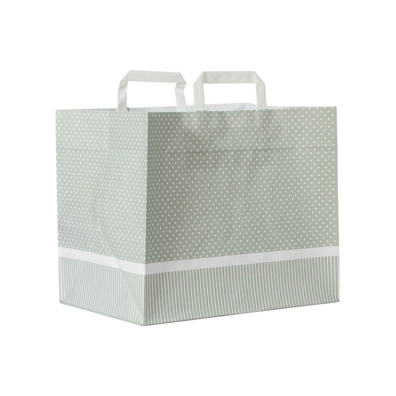 SACCHETTI CON POIS E FONDO LARGO VERDE