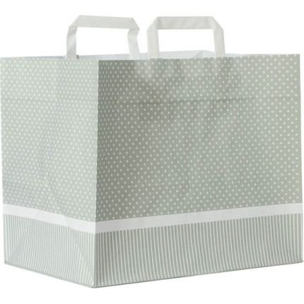 SACCHETTI CON POIS E FONDO LARGO VERDE