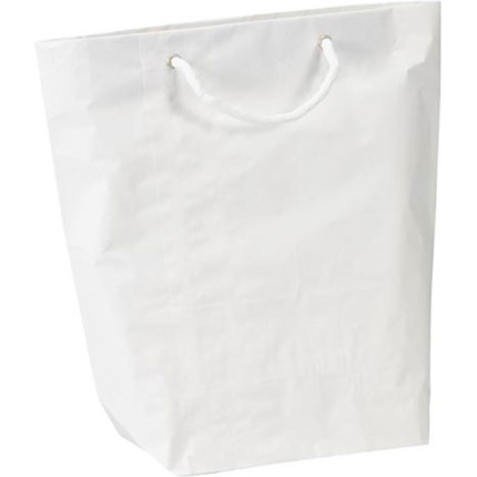 SACCHETTI IN CARTA BIANCHI CON MANICO IN COTONE, MODELLO CUBA