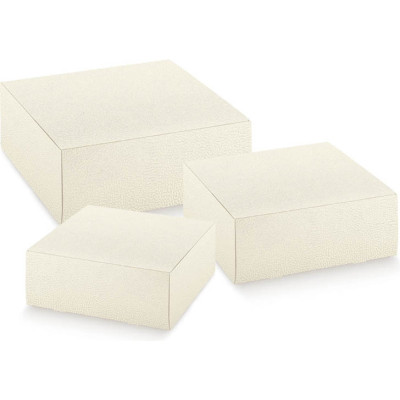 SCATOLA IN CARTONCINO PELLE BIANCO