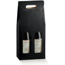 Scatola per due bottiglie in cartoncino con maniglia