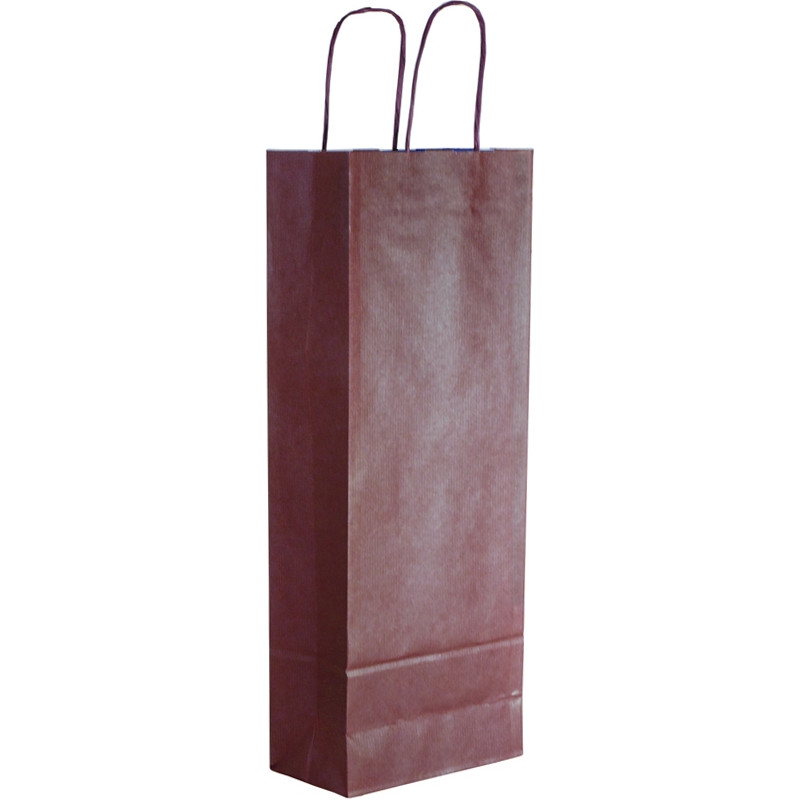 SACCHETTI PORTABOTTIGLIA COLORATI CON CORDINO RITORTO bordeaux