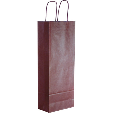 SACCHETTI PORTABOTTIGLIA COLORATI CON CORDINO RITORTO bordeaux