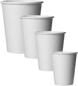 Bicchieri in cartoncino bianco per caffe' bibite (50 pezzi)
