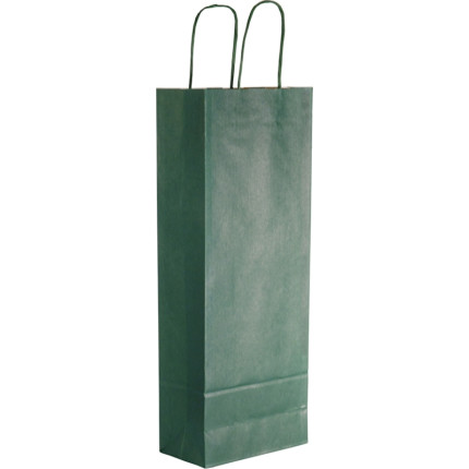 SACCHETTI PORTABOTTIGLIA COLORATI CON CORDINO RITORTO verde