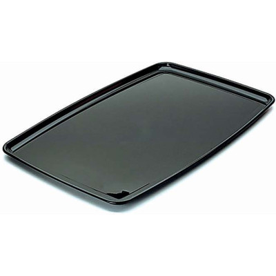 Vassoio Nero Rettangolare Riutilizzabile 30x45 cm (5 Pezzi) | Vendita online all'ingrosso