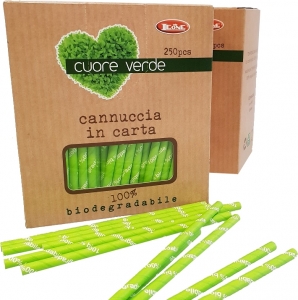 Cannucce Carta Verde Bio (250 pezzi) | Vendita online all'ingrosso b2b