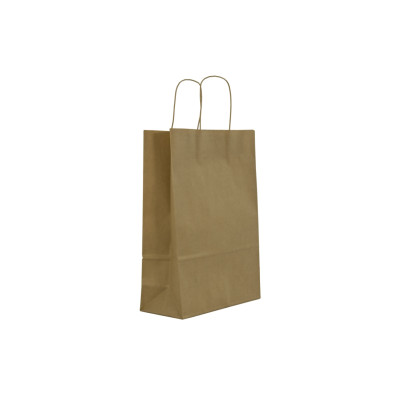 Busta shopper in carta riciclata eco avana (200 pezzi) - Vendita online all'ingrosso b2b 2