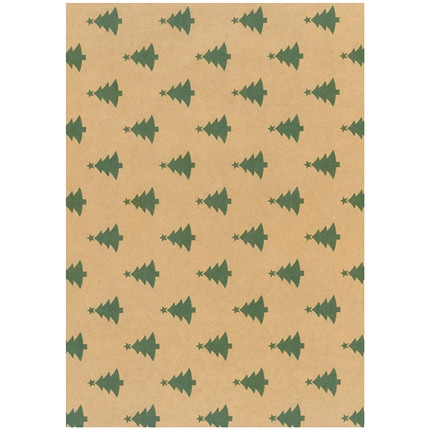 Bobina carta kraft con fantasia pini verdi. Vendita all'ingrosso e online Bobina carta kraft con fantasia pini verdi. Vendita all'ingrosso e online