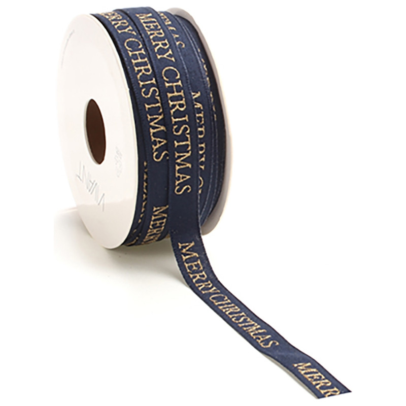 Nastro in tessuto Vivant Merry Christmas oro, disponibili in più colori- Vendita all'ingrosso e online