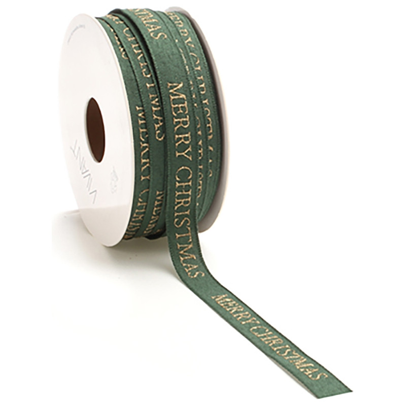Nastro in tessuto Vivant Merry Christmas oro, disponibili in più colori- Vendita all'ingrosso e online