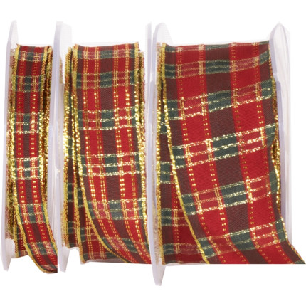 Nastro scozzese lurex animato, disponibile in tre altezze. Vendita all'ingrosso on-line